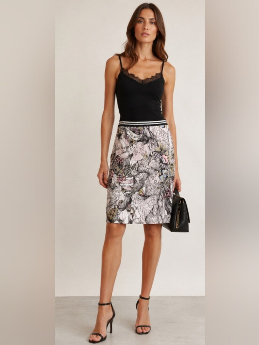 Marc Cain Tattoo Fringe Mini, BNWT, Size 10